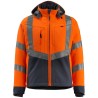 Mascot Workwear Navy, Orange Men's Hi Vis Softshell Jacket BLACKPOOL 15502-246-14010 XXL