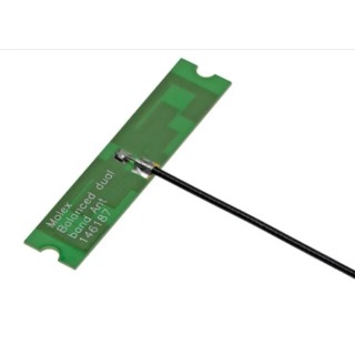 Molex T-Bar WiFi Antenna with U.FL/I-PEX MHF Connector, Internal, 2.4 to 5.85 GHz, 4.75dBi Gain 146187-0050