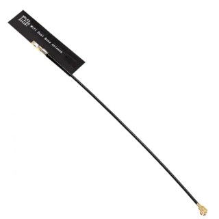 Molex T-Bar WiFi Antenna with I-PEX MHF4 Connector, Balanced Dipole, 2400MHz-5850MHz, 2.3dBi Gain, 300mm Cable 204281-1300