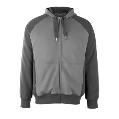 Mascot Workwear Anthracite Polyester Cotton Unisex Zipper Work Hoodie XS 50566-963-1809 XS