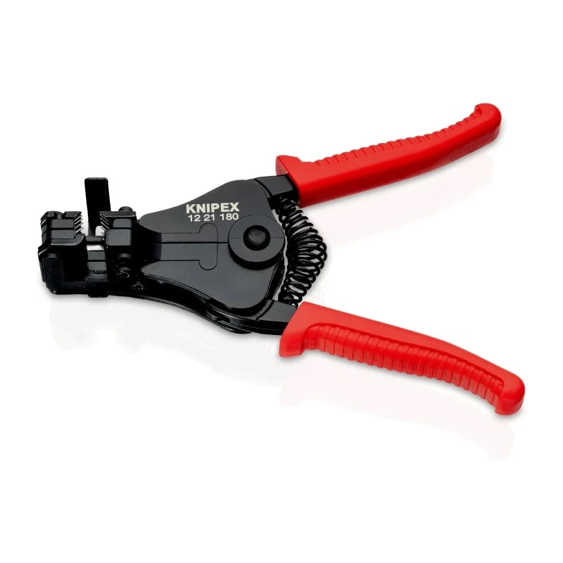 Knipex Multi-Core Plastic Hand Grip Stripping Pliers with Shaped Knives, Stripping Range 0.5 - 6.0mm², Overall 12 21 180