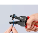 Knipex Multi-Core Plastic Hand Grip Stripping Pliers with Shaped Knives, Stripping Range 0.5 - 6.0mm², Overall 12 21 180