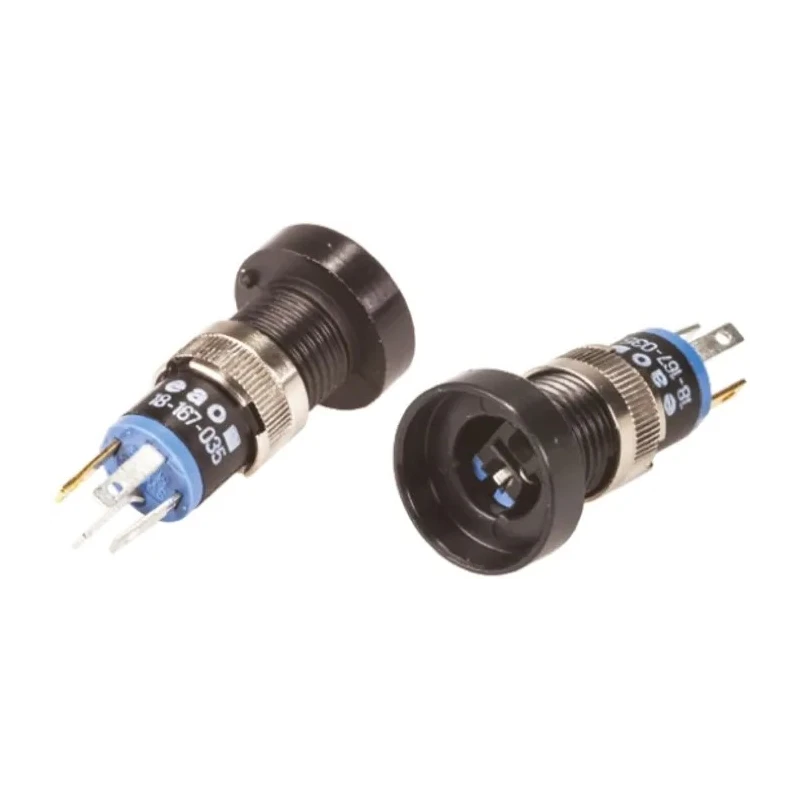EAO Professional Grade Flush Mount Black Push Button Switch with LED Illumination 18-167.035