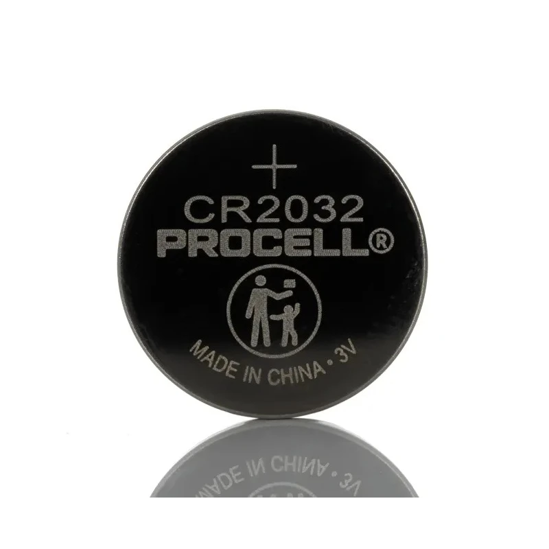 Duracell Procell Industrial Lithium Coin CR2032 Button Battery, 3 V, 20 mm Diameter, 245mAh Capacity, 5 Pack CR2032