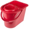 RS PRO 12L Plastic Red Mop Bucket with Handle, Detachable Wringer, Capacity 12L, Model 218-6724