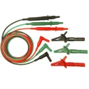 RS PRO Test Lead & Connector Kit with Multifunction 3 Wire Test Lead Set CAT III 1.5m Silicone Cables 218-8290