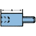Essentra Nylon Round Spacer with Metallic Inserts for Electrical Insulation TNSPG-M3-8-19-I/S