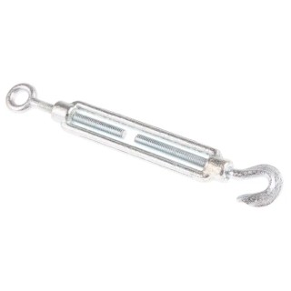 RS PRO Steel Hook Eye Rigging Screw M6 Thread with 2t Load Limit 258mm Open Length 674-005