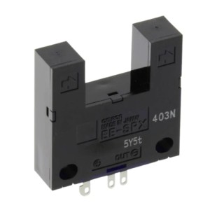 Omron Through Beam Photoelectric Sensor, Fork Style, 13 mm Detection Range, NPN Output, IP50 EE-SPX403N