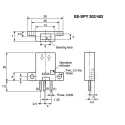 Omron Retroreflective Photoelectric Sensor, Block Style, 5 mm Detection Range, NPN Output, 24V DC, IP50 EE-SPY302