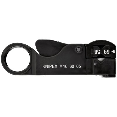 Knipex Coaxial Cable Stripping Tool for Data Coaxial Cables RG58, 59, 62, 105mm Overall Length 16 60 05 SB