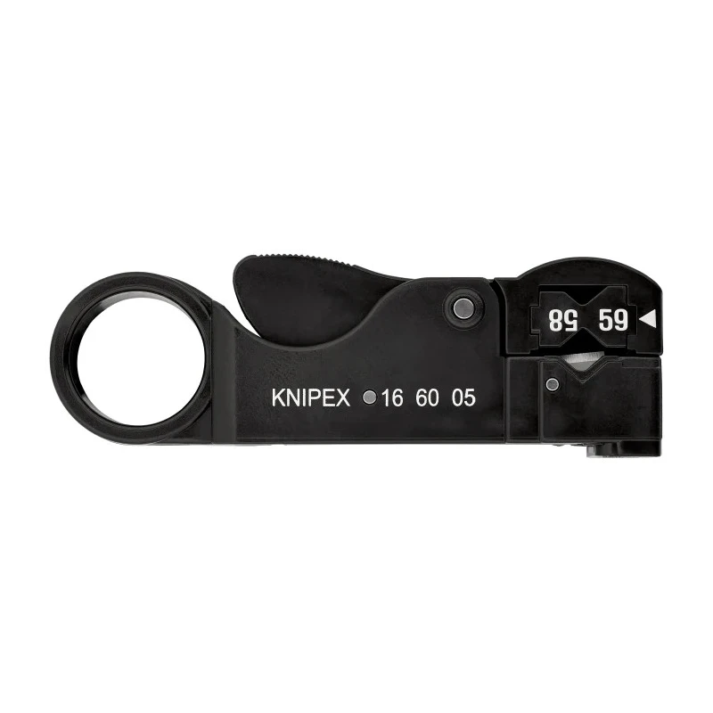 Knipex Coaxial Cable Stripping Tool for Data Coaxial Cables RG58, 59, 62, 105mm Overall Length 16 60 05 SB