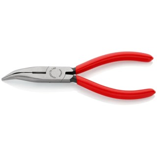 Knipex 1-Piece Long Nose Plier, 160mm Overall Length, 50mm Jaw Length, Plastic Coated Handles, Model 25 21 160