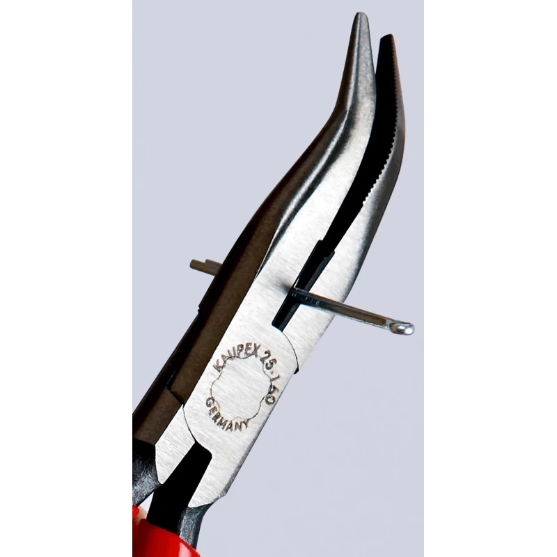 Knipex 1-Piece Long Nose Plier, 160mm Overall Length, 50mm Jaw Length, Plastic Coated Handles, Model 25 21 160