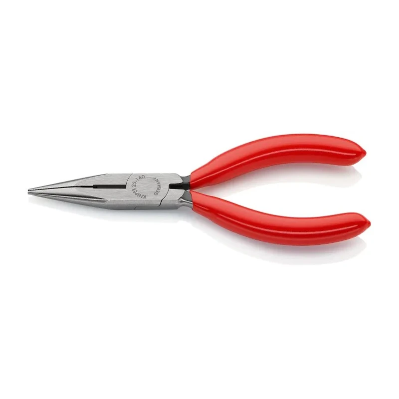 Knipex Long Nose Plier 1 Piece, 140mm Overall Length, 42mm Jaw Length, Plastic Coated Handle, Model 25 01 140