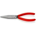 Knipex Heavy Duty Long Flat Nose Plier, Plastic Coated Handle, 160mm Overall, 46.5mm Jaw, Black Atramentised Finish 30 11 160