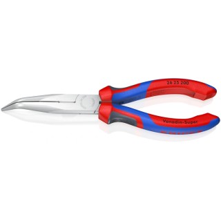 Knipex 1-Piece Long Nose Plier, Polished Chrome Handle, Vanadium Electric Steel, 200mm Overall Length, 73mm Jaw 26 25 200