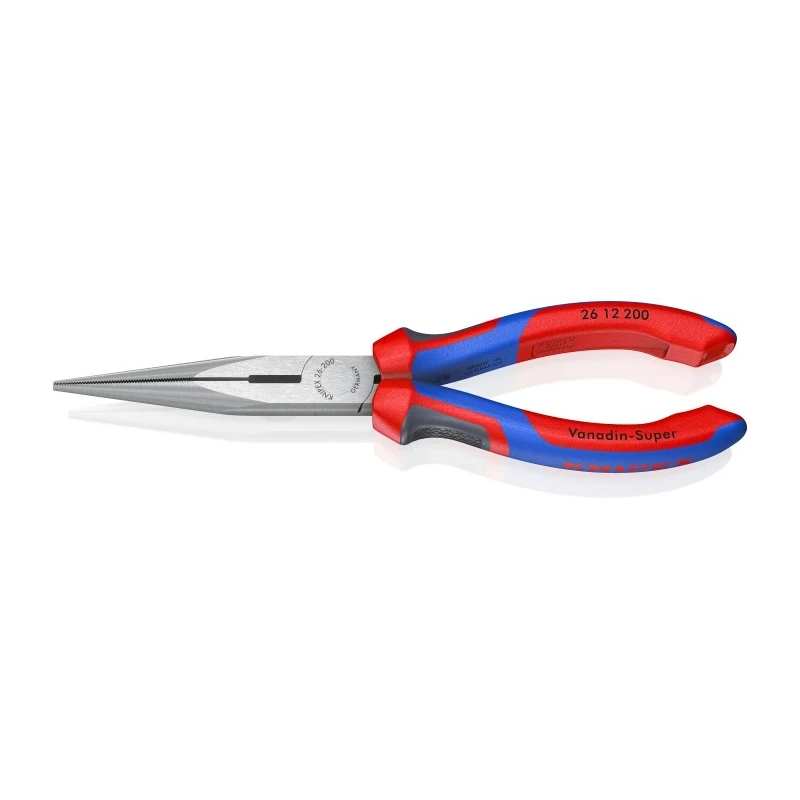 Knipex Long Nose Plier Stork Beak 200mm Overall, 73mm Jaw, Vanadium Electric Steel, Comfort Grip Handles 26 12 200