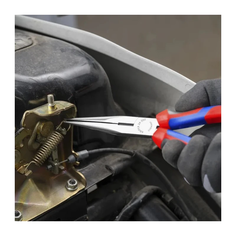 Knipex Long Nose Plier Stork Beak 200mm Overall, 73mm Jaw, Vanadium Electric Steel, Comfort Grip Handles 26 12 200