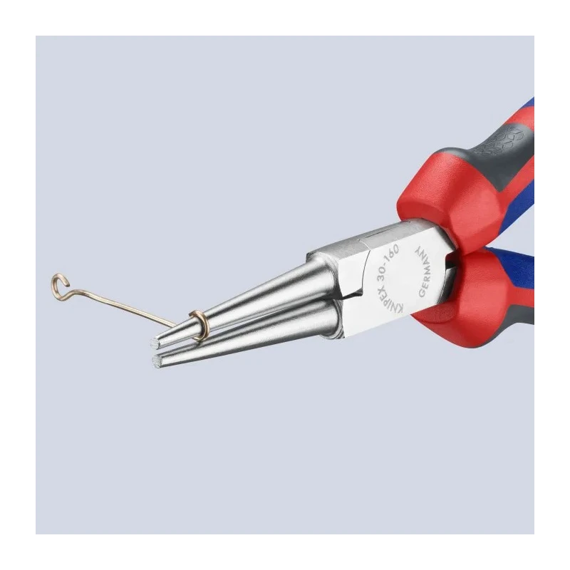 Knipex 1-Piece Long Nose Plier Round, 160mm Overall Length, 41mm Jaw Length, Comfort Grip Handle 30 35 160