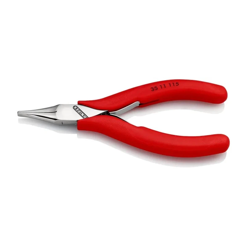 Knipex 1-Piece Flat Nose Plier, Chrome Steel, 115mm Overall Length, 22.5mm Jaw Length 35 11 115