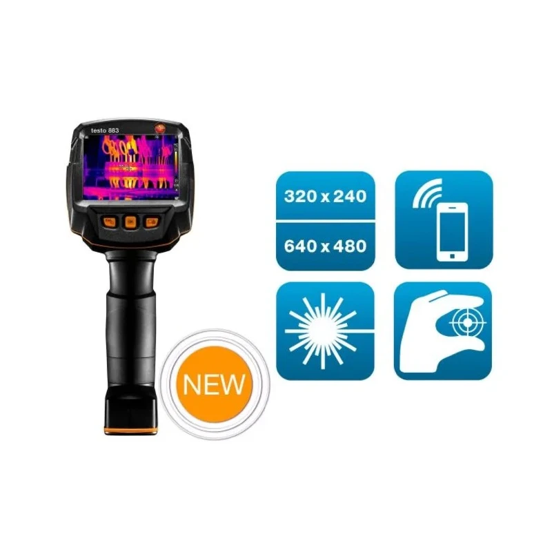 Testo Thermal Imaging Camera USB 2.0 Bluetooth 650 °C 320 x 240 Pixel Detector Resolution 0560 8830