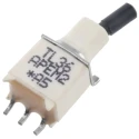 APEM PCB Mount On-On SPDT Toggle Switch Surface Mount Terminal Chrome Plated Brass Actuator 20 V dc 20 V ac TL36WS84