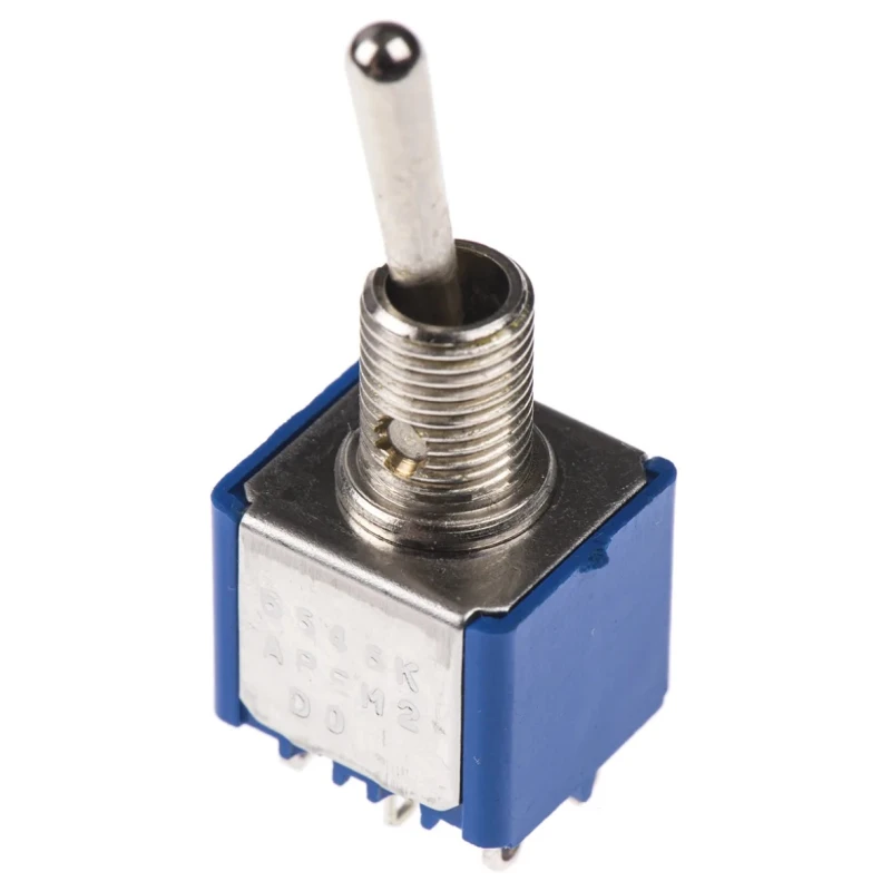 APEM Toggle Switch, Panel Mount, On-On DPST, Solder Terminal, 30 V dc, 250 V ac 5646AK