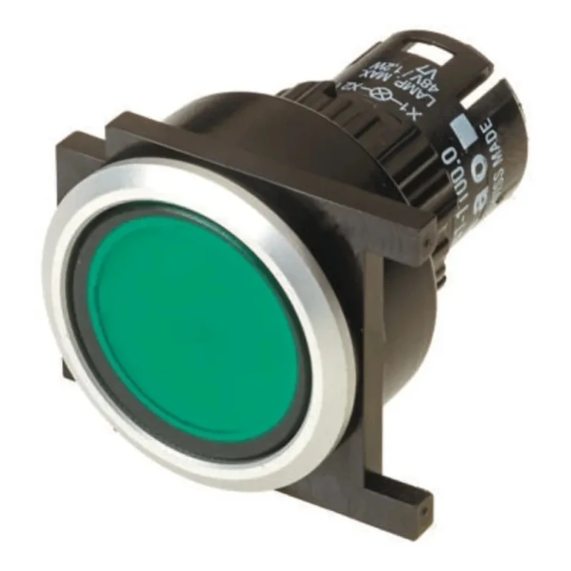 EAO 61 Series Green Momentary Mushroom Push Button Head IP65, Round 32mm Diameter 61-1100.0 61-1100.0, 61-9642.5 ,61-9933.0