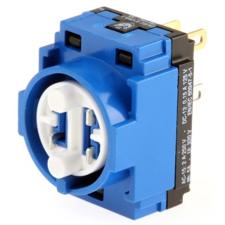 EAO Push Button Contact Block 250V AC 6A 1 CO Solder Lug/Quick Connect 61 Series 61-8470.22