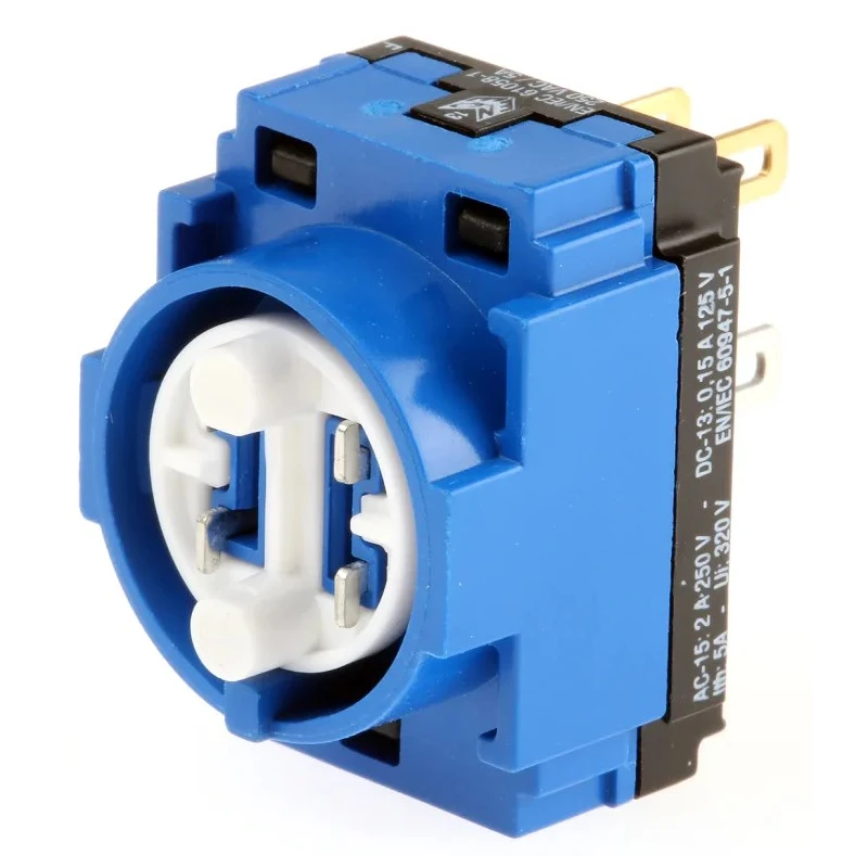 EAO Push Button Contact Block 250V AC 6A 1 CO Solder Lug/Quick Connect 61 Series 61-8470.22