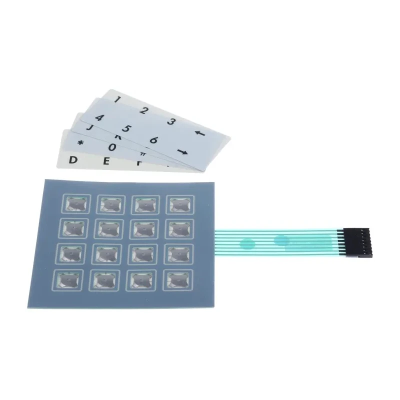 APEM  IP65 16-Key Tactile Membrane Keypad, Matrix Output, 95mm Cutout, 1,000,000 Cycles