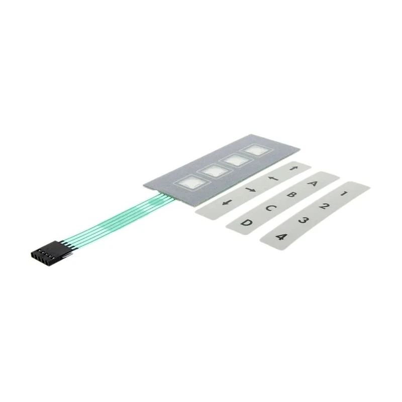 APEM IP65 4 Key Keypad, Membrane Operation, Common Point Output, 