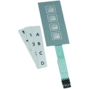 APEM IP65 4 Key Keypad, Membrane Operation, Common Point Output, 