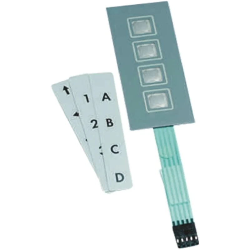 APEM IP65 4 Key Keypad, Membrane Operation, Common Point Output, 