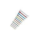 CK 12-Piece Combination Spanner Set, 6 To 19 mm, Chrome Vanadium Steel T4346M12ST