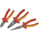 CK Professional 3-Piece Plier Set including Cutters, Combination Pliers, Long Nose Pliers T3805