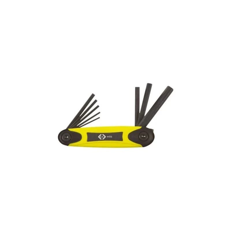 CK 8 Piece Folding Imperial Hex Key Set, Hex Size 1.5 to 8 mm T4406