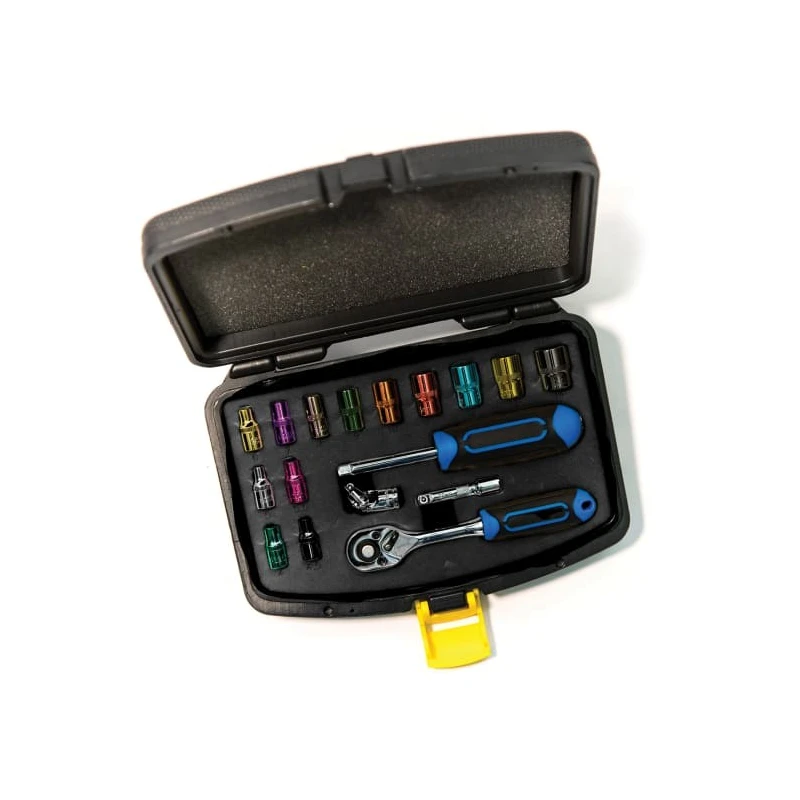 CK 17-Piece 1/4 in 12 Point Socket Set with Chrome Vanadium Steel, 240mm Length T4658