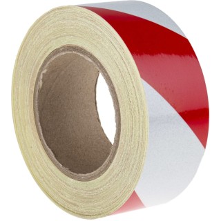 RS PRO Red White Reflective Tape 50mm Width x 25m Length Aluminium Foil Backing Operating 0°C to 25°C 219-7910