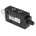 Norgren Plunger Pneumatic Manual Control Valve X30 Series, G 1/8 Threaded Connection, 5/2 Valve Function, 10 bar X3044002