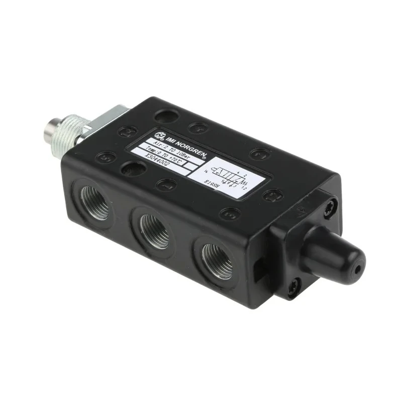 Norgren Plunger Pneumatic Manual Control Valve X30 Series, G 1/8 Threaded Connection, 5/2 Valve Function, 10 bar X3044002