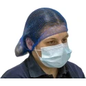 Hairtite Disposable Blue Polypropylene Hair Net 550 mm, 100 Per Pack WWE00/C51SB