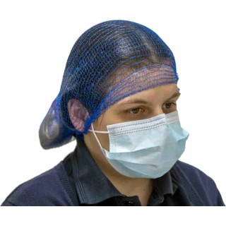 Hairtite Disposable Blue Polypropylene Hair Net 550 mm, 100 Per Pack WWE00/C51SB