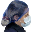 Hairtite Disposable Blue Polypropylene Hair Net 550 mm, 100 Per Pack WWE00/C51SB