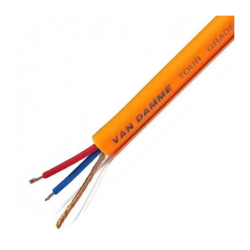 Van Damme 3 Core 0.22 mm² CSA Screened Audio Cable 6.35 mm OD 100 m Orange 268042030100