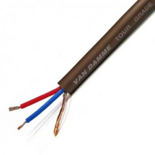 Van Damme 3 Core Screened Multicore Microphone Cable, 0.22 mm² CSA, 6.35 mm OD, 100 m Brown 268044010100
