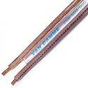 Van Damme 2 Core Speaker Cable, Transparent Jacket, 100 m Length, Copper Conductor, Stranded, 70°C Maximum 268503000100