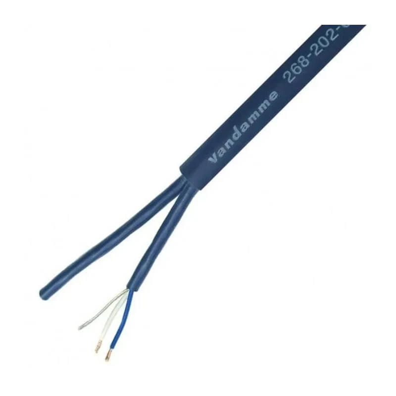 Van Damme Blue Series 4 Core Multicore Microphone Cable 0.22 mm² CSA Screened 2.7 mm OD 50 m Blue 268202060