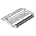 RS PRO Stainless Steel Fold-Down Heavy Duty Carrying Handle with Leaf Spring, Moulded Comfort Grip, 70kg Load 750-244